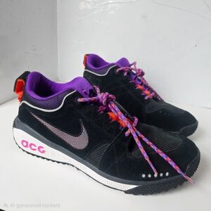 Nike ACG Dog Mountain "Hyper Grape" Black Purple Orange Hiking Trail Shoes